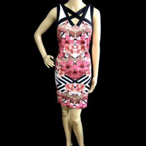 Thalia Sodi Cut out scuba sheath Sleeveless dresss